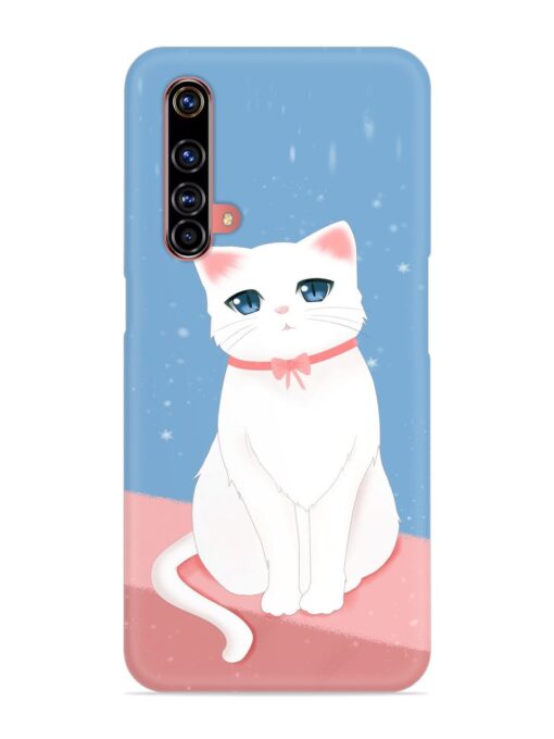 Cute White Cat Snap Case for Realme X3