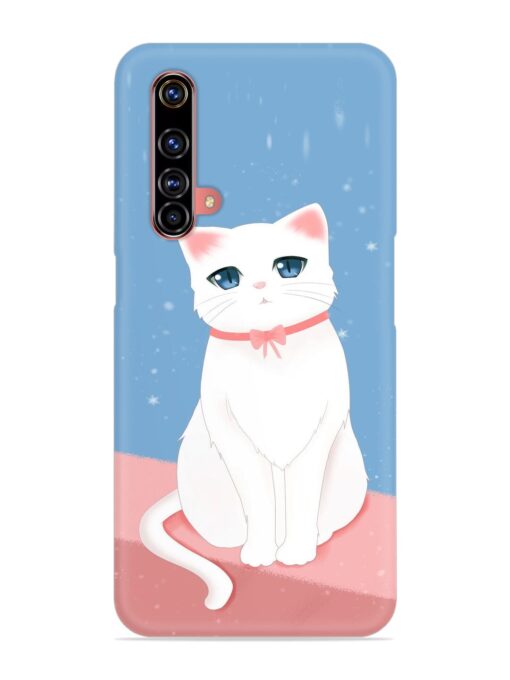 Cute White Cat Snap Case for Realme X3 Superzoom