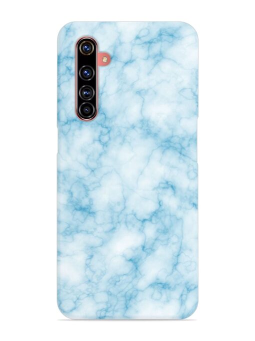 Blue White Natural Marble Snap Case for Realme X50 Pro