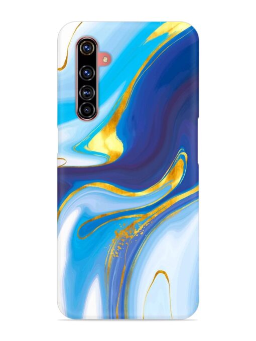 Watercolor Background With Golden Foil Snap Case for Realme X50 Pro Zapvi