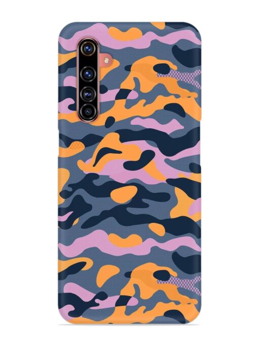 Camouflage Army Military English Orange Art Snap Case for Realme X50 Pro