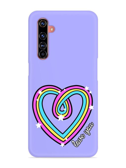 Colorful Rainbow Heart Snap Case for Realme X50 Pro