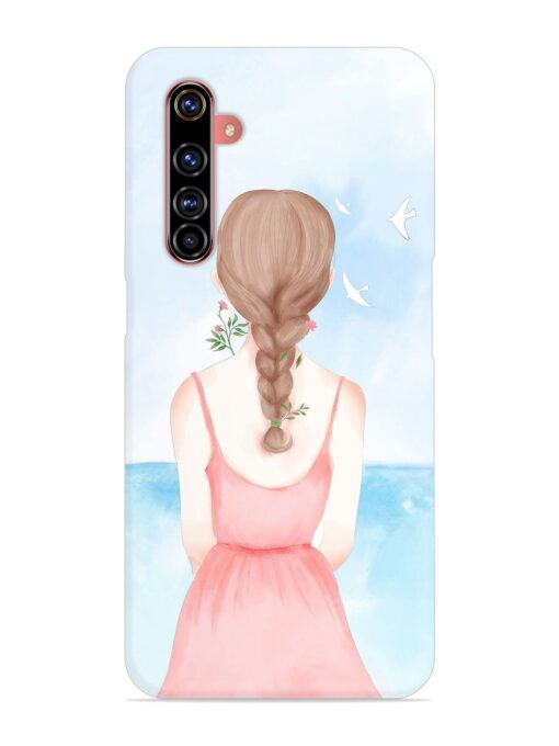 Watercolor Girl Vector Snap Case for Realme X50 Pro