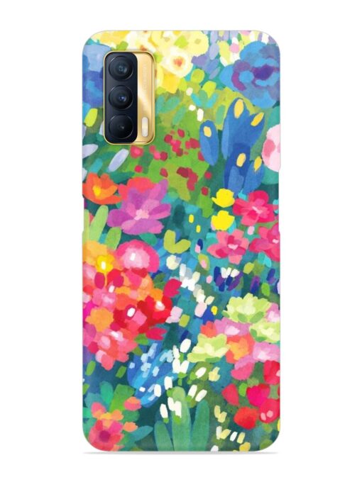 Watercolor Flower Art Snap Case for Realme X7 (5G) Zapvi