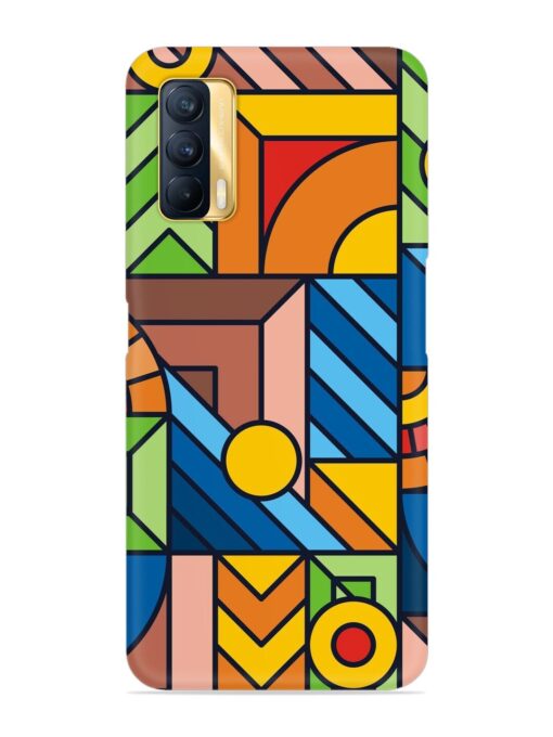 Colorful Geometric Snap Case for Realme X7 (5G) Zapvi