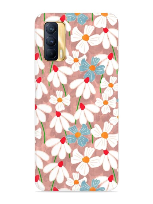 Abstract Petal Flowers Snap Case for Realme X7 (5G) Zapvi