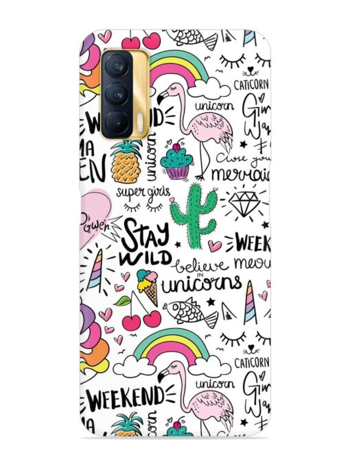 Unicorn Ice Cream Snap Case for Realme X7 (5G) Zapvi