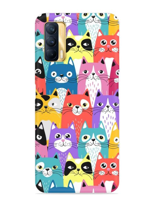 Funny Cartoon Cats Snap Case for Realme X7 (5G) Zapvi