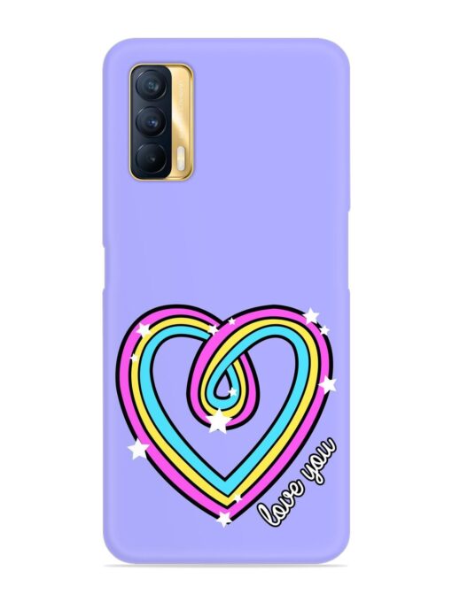 Colorful Rainbow Heart Snap Case for Realme X7 (5G)