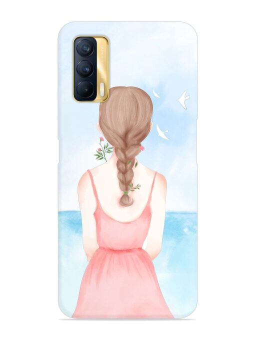 Watercolor Girl Vector Snap Case for Realme X7 (5G) Zapvi