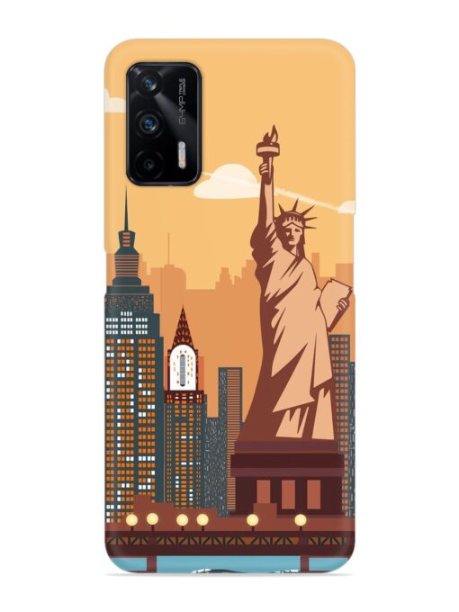 New York Statue Of Liberty Architectural Scenery Snap Case for Realme X7 Max (5G)