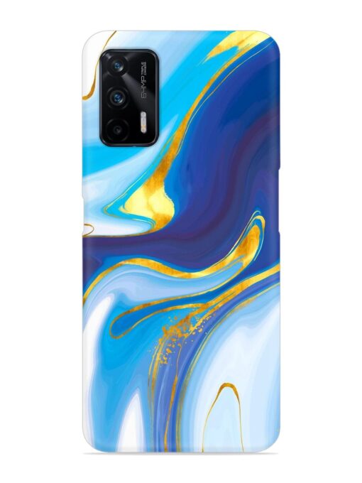 Watercolor Background With Golden Foil Snap Case for Realme X7 Max (5G) Zapvi