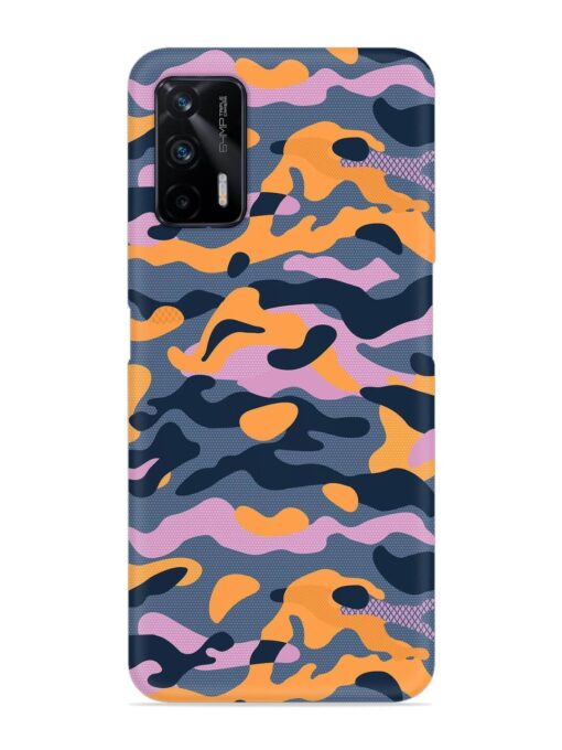 Camouflage Army Military English Orange Art Snap Case for Realme X7 Max (5G) Zapvi