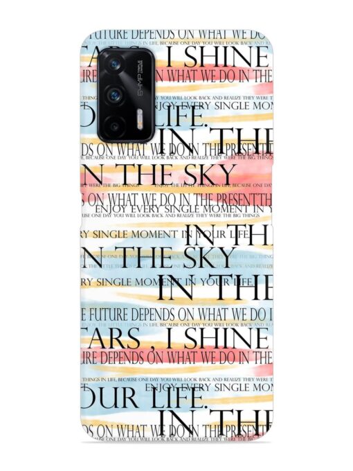 Seamless Slogans Pattern Snap Case for Realme X7 Max (5G)