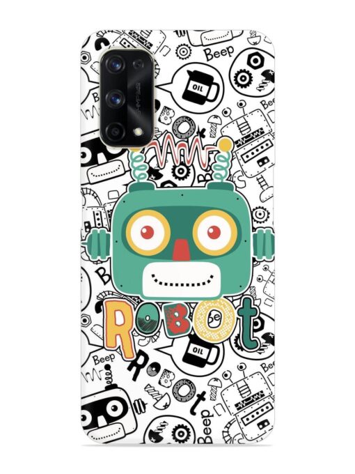 Robot Modern Seamless Pattern Snap Case for Realme X7 Pro (5G) Zapvi