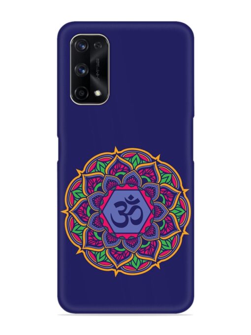 Om Mandala Art Blue Snap Case for Realme X7 Pro (5G) Zapvi