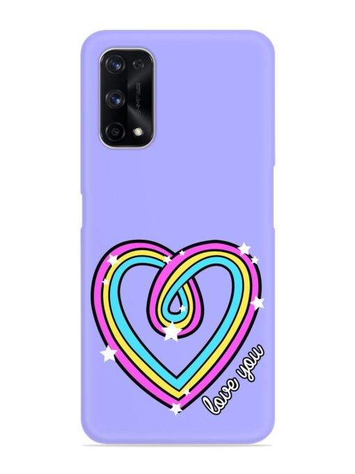 Colorful Rainbow Heart Snap Case for Realme X7 Pro (5G) Zapvi