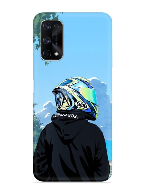 Rider With Helmet Snap Case for Realme X7 Pro (5G) Zapvi