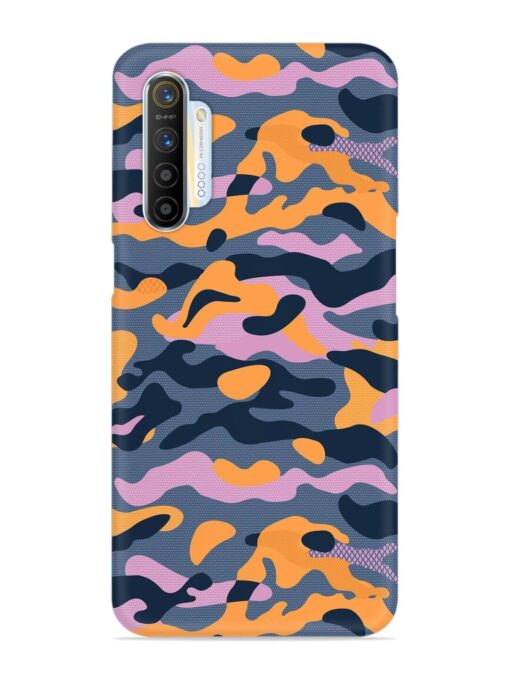 Camouflage Army Military English Orange Art Snap Case for Realme Xt