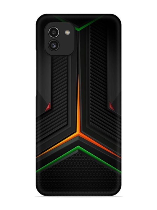 Orange Triangle Light Snap Case for Samsung Galaxy A03 Zapvi