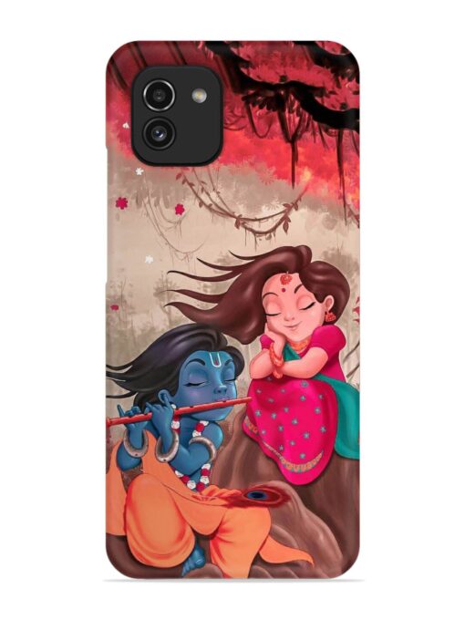 Radhe Krishna Water Art Snap Case for Samsung Galaxy A03 Zapvi