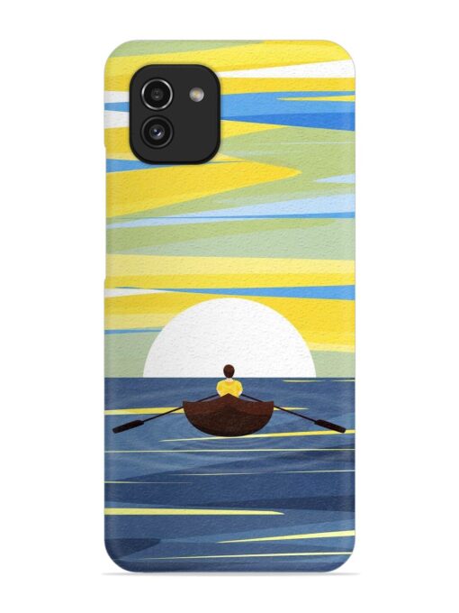 Rowing Person Ferry Paddle Snap Case for Samsung Galaxy A03 Zapvi