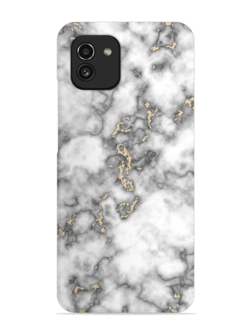 Gray And Gold Marble Snap Case for Samsung Galaxy A03