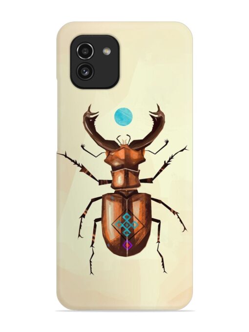 Stag Beetle Vector Snap Case for Samsung Galaxy A03 Zapvi