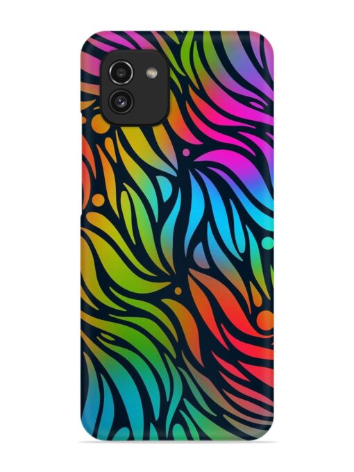 Abstract Leaf Design Snap Case for Samsung Galaxy A03 Zapvi