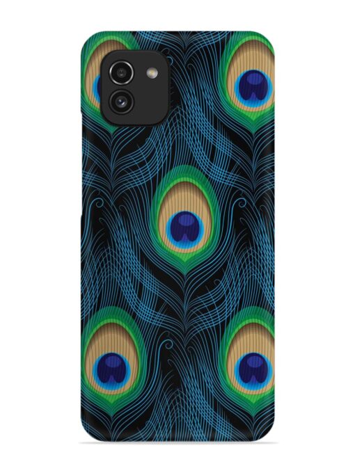 Seamless Pattern Peacock Snap Case for Samsung Galaxy A03 Zapvi