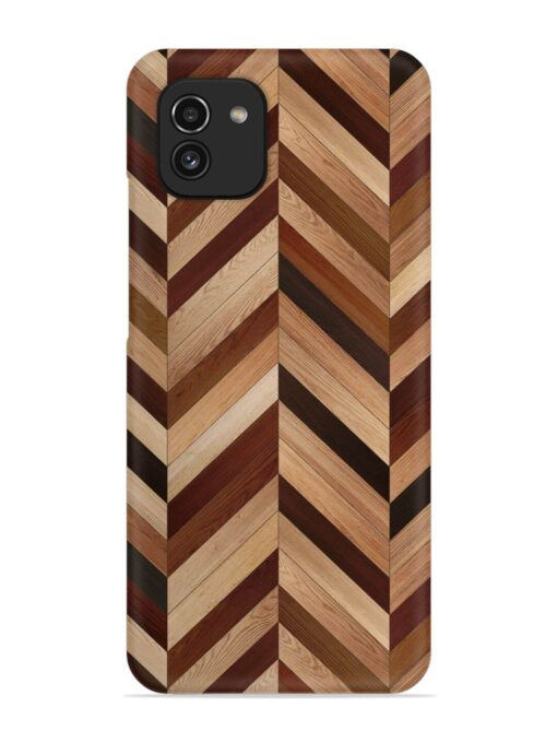 Seamless Wood Parquet Snap Case for Samsung Galaxy A03 Zapvi