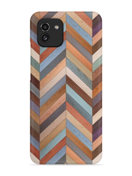 Seamless Wood Parquet Snap Case for Samsung Galaxy A03 Zapvi