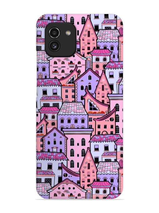 Seamless Pattern Houses Snap Case for Samsung Galaxy A03 Zapvi