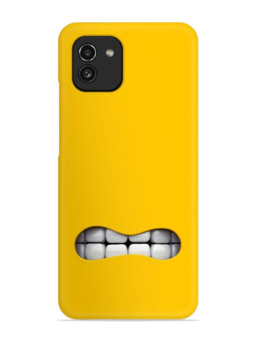 Mouth Character On Snap Case for Samsung Galaxy A03 Zapvi