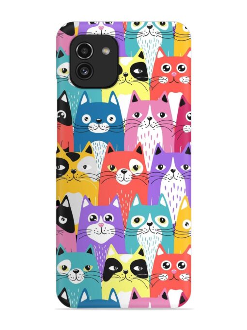 Funny Cartoon Cats Snap Case for Samsung Galaxy A03