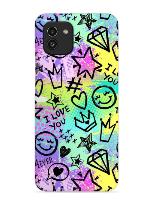 Bright Seamless Pattern Snap Case for Samsung Galaxy A03