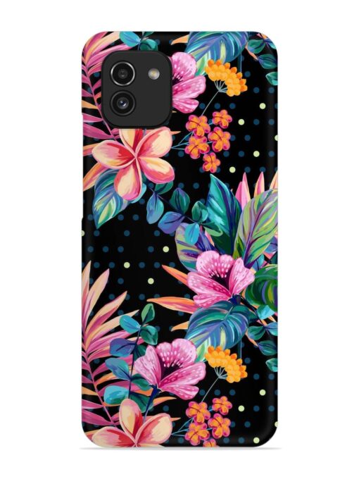 Seamless Floral Pattern Snap Case for Samsung Galaxy A03 Zapvi