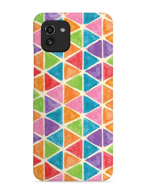 Seamless Colorful Isometric Snap Case for Samsung Galaxy A03 Zapvi