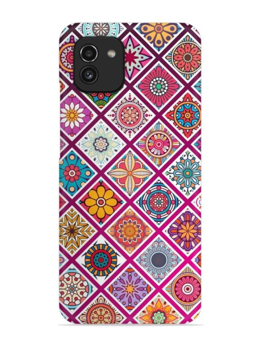 Seamless Tile Pattern Snap Case for Samsung Galaxy A03 Zapvi