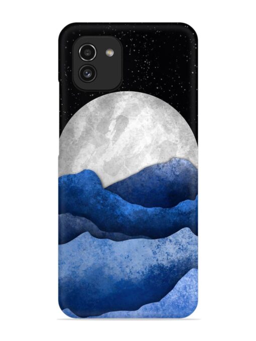 Full Moon Mountain Vector Snap Case for Samsung Galaxy A03 Zapvi