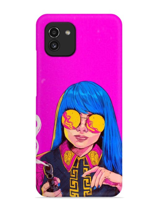 Aesthetic Anime Girl Snap Case for Samsung Galaxy A03 Zapvi