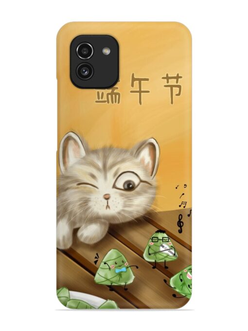 Cat Scorpion Dancing Snap Case for Samsung Galaxy A03