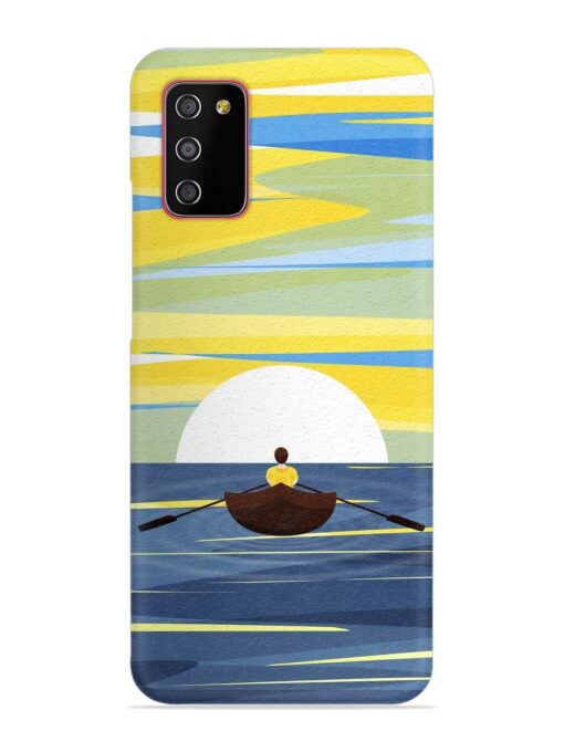 Rowing Person Ferry Paddle Snap Case for Samsung Galaxy A03S Zapvi