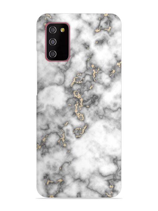 Gray And Gold Marble Snap Case for Samsung Galaxy A03S Zapvi