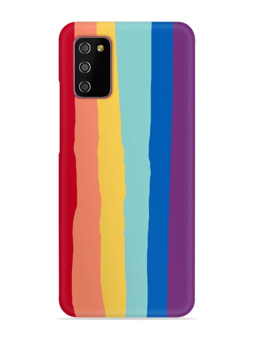 Rainbow Genuine Liquid Snap Case for Samsung Galaxy A03S Zapvi