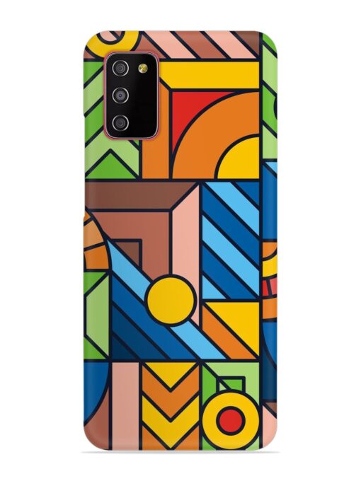 Colorful Geometric Snap Case for Samsung Galaxy A03S Zapvi