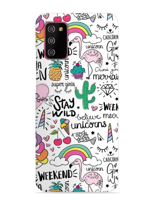 Unicorn Ice Cream Snap Case for Samsung Galaxy A03S