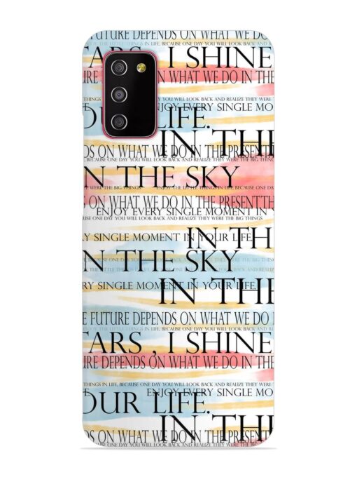 Seamless Slogans Pattern Snap Case for Samsung Galaxy A03S Zapvi