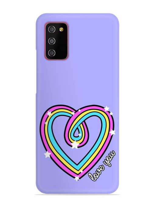 Colorful Rainbow Heart Snap Case for Samsung Galaxy A03S