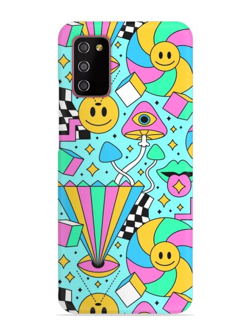 Trippy Rainbow 60S Snap Case for Samsung Galaxy A03S